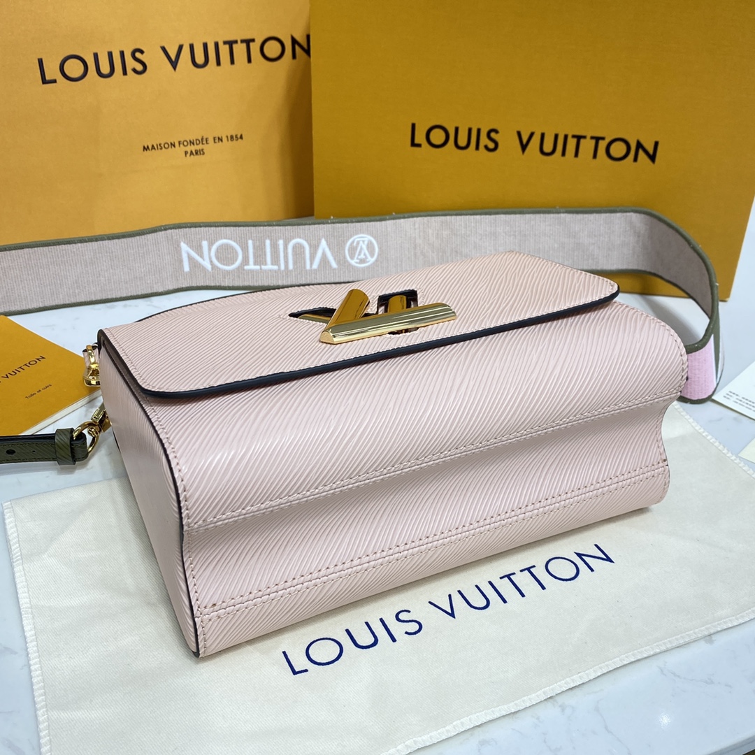 Louis Vuitton TWIST MM Handbag Epi Leather M59028 Rose Jasmin